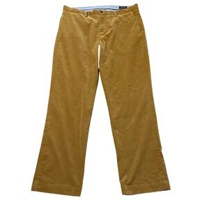 Polo Ralph Lauren Mens Stretch Classic Fit Corduroy Pants Tan 36x32 Mustard